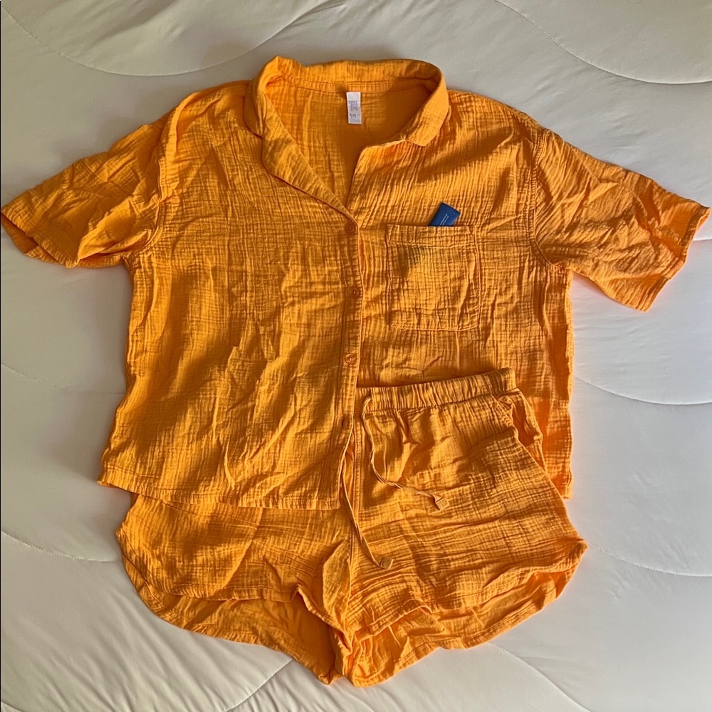 Stars Above Vibrant Orange Shirt